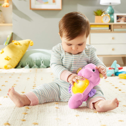 Fisher-price - Juguete Musical Para Bebé, Caballito De Mar. Color Rosa