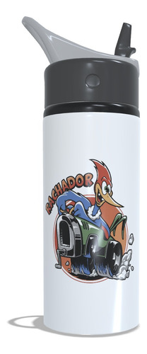 Pica-pau - Squeeze Aluminio Personalizado 600ml Pica-pau - Branco03