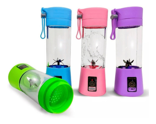 Mixer Liquidificador Portatil Licuadora Recarregavel Shake Cor Rosa Usb