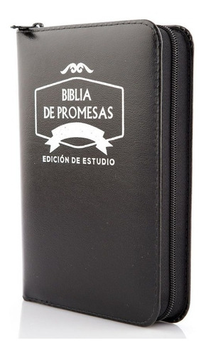 Biblia Promesas Ed. Estudio Rvr1960 Imit Piel C/cierre Envío