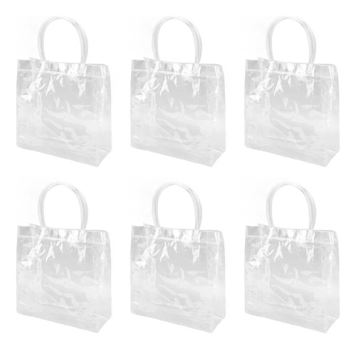 20 Bolsas De Regalo De Recuerdo De Pvc Transparente Con Asa