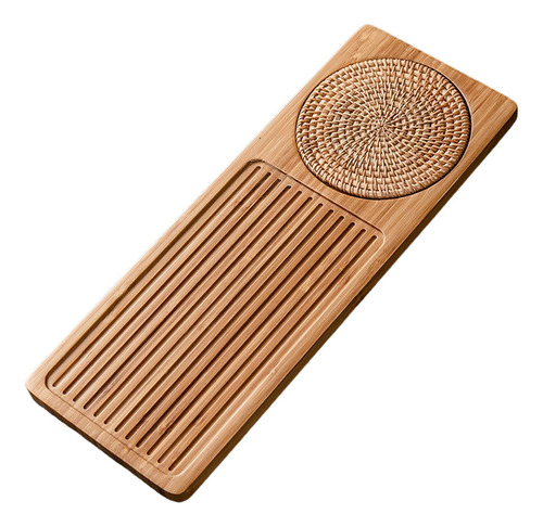 Bandeja Rectangular De Bambú Para Servir Té Chino, Tablero