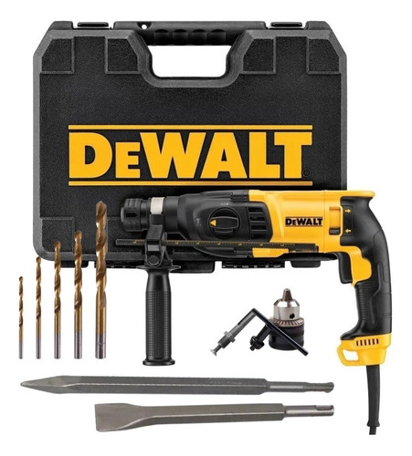 Martelete Dewalt Rompedor Perf. 800w Sds D25133k C/ 9 Acess. Cor Amarelo 220v