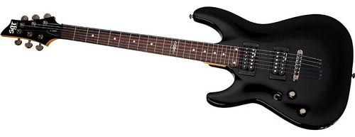 Schecter C1 Lh Guitarra Electrica Para Zurdo Linea Sgr Color Negro Material del diapasón Palo de rosa