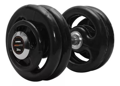 Kettlebell Dumbell Pintado 24kg Musculação Funcional Sumô Cor Preto