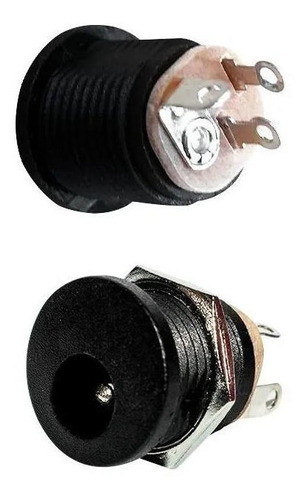 5x Conector Dc-022 Jack P4 Fêmea 2,1mm Painel Rosca Plug Dc