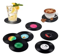 Comprar Posavasos De Vinilos - 6 Posavasos De Disco Moda Estilo Bar