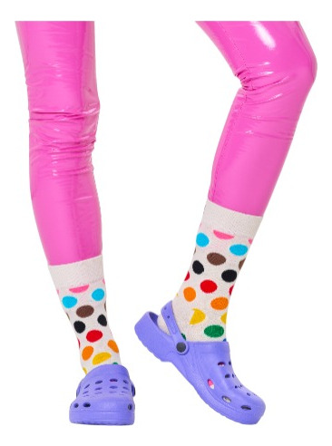 Happy Socks Calcetines De Lunares Blanco Estampado 26 Cm - 30 Cm Del Pie