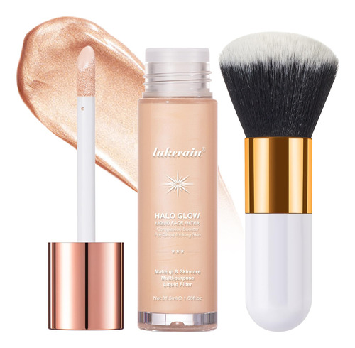 Maquillaje De Filtro Liquido Natural Brillante, Luminizador