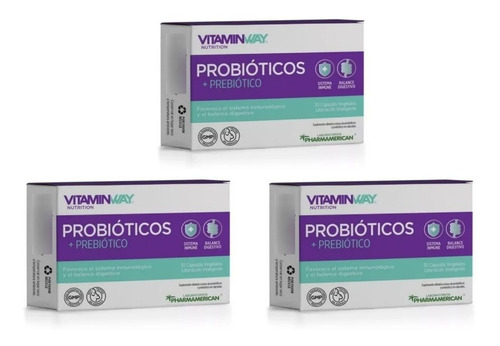 Probiotico + Prebiotico Ayuda Sist Inmunologico Digestivo X3