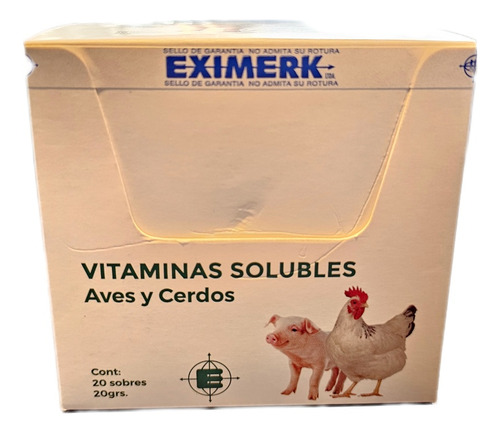 Caja De Vitaminas Para Aves Y Cerdos Gallinas Pavos Pollos 