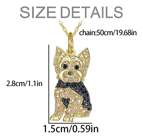 Collar Joyería Unisex Perro Gato Raza Moda Perrijo Aretes Yorkie