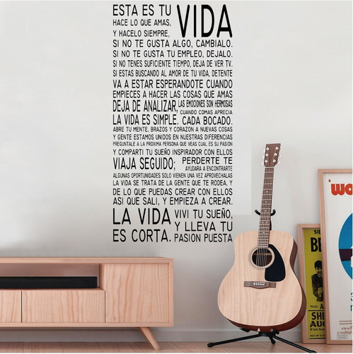 Vinilos Decorativos Frases Vida Life Positive