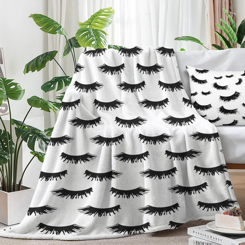 Ivarunner Lash Blanket - Manta En Blanco Y Negro Para Sofá L