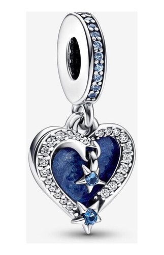 Pandora Charm Colgante Doble Corazón Estrella Fugaz Original