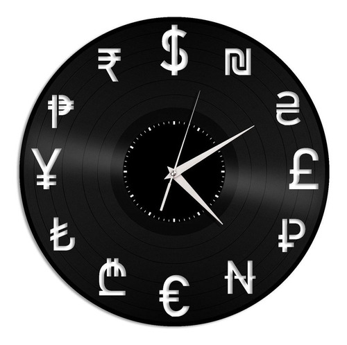Reloj Corte Laser 3465 Varios Simbolos De Moneda