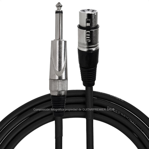 Imagen 1 de 8 de Cable Audio Para Microfono Canon - Plug 6.5 Balanceado 6m