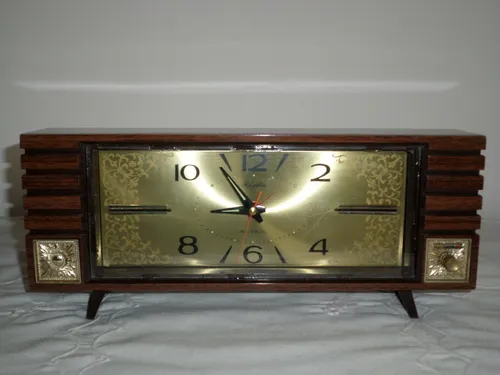 Antiguo Reloj De Mesa Rhythm Bell Music Musiica Y Alarma
