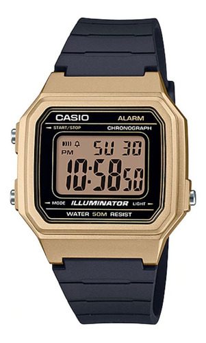 Reloj Casio Clasico Retro Vintage W217 Plata Sumergible Led