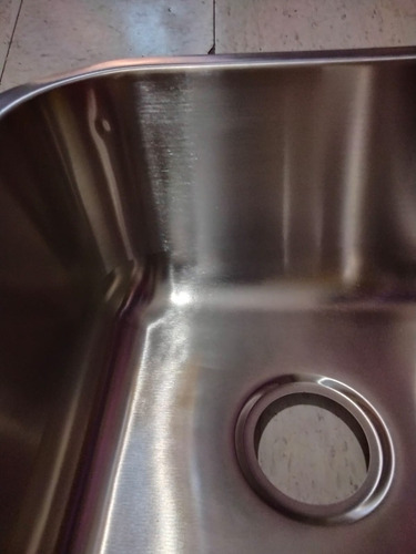Tarja Doble Submontar Acero Inox 304 Con Golpes Por Almacen