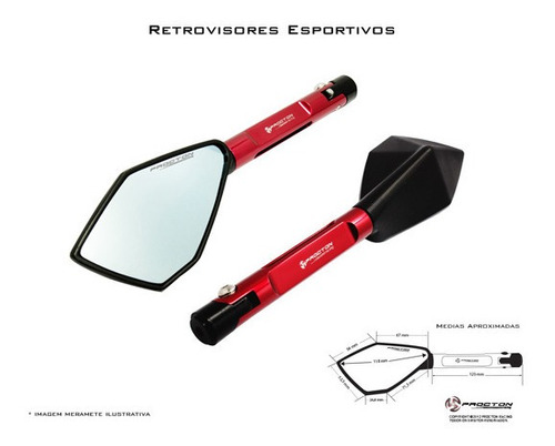 Retrovisor Esportivo Procton Racing Fazer 250