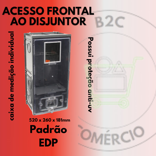 Caixa Relógio Luz Acesso Ao Disjuntor Frontal Padrao Edp