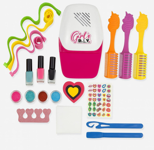 Kit Manicura Lampara Seca Esmalte Brillo Crea, Decora Y Uñas