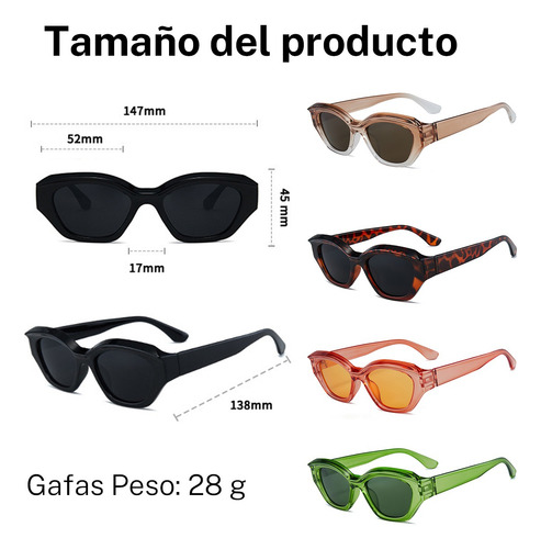 Gafas De Sol De Moda Ojo De Gato Unisex Paquete De 5 Pares