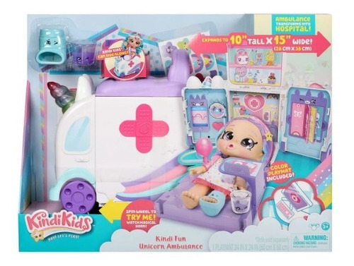 Ambulancia Unicornio Set De Juego Kids Kindi Con Accesorios 