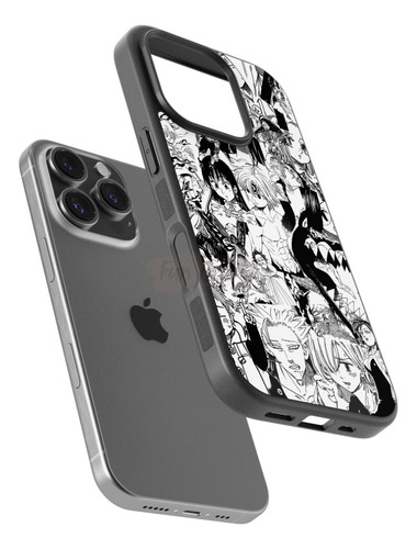 Funda Siete Pecados Capitales Meliodas Ban Escanor Merlin Negro Iphone Se 2020