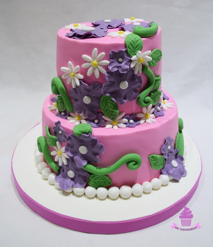 Torta Tinkerbell Flores Margaritas - Ideal Cumple Infantil