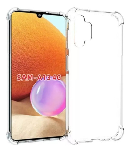 Funda Antishock Transparente Para Samsung A13 + Vidrio Full