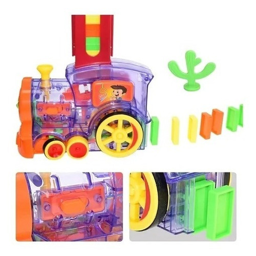 Tren Dominó Infantil Juego De Bloques Construcción Didáctico