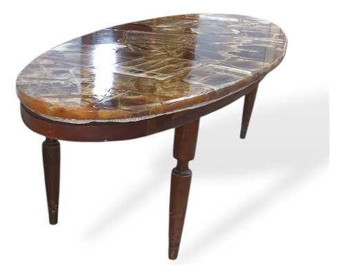 Mesa Ratona De Mármol Antigua Luis Xvl 102 Cm Marrón (Usado)