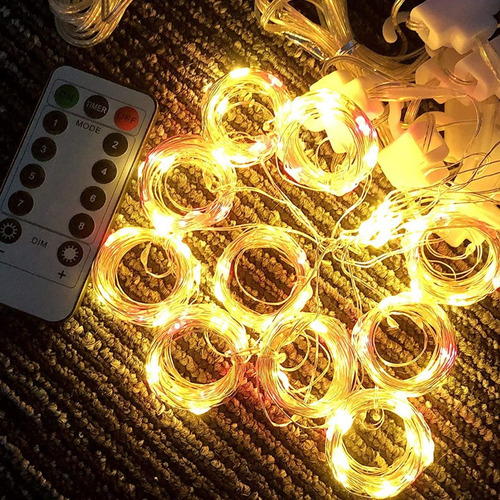 Imagen 2 de 10 de Cortinas Serie Luces Decorativas Led Usb 300led 3x3m 2piezas