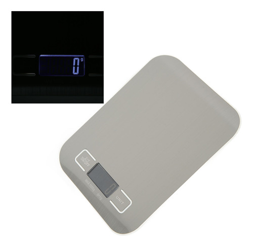 Báscula De Cocina Digital Alimentos Acero Inoxidable 5 Kg/1g