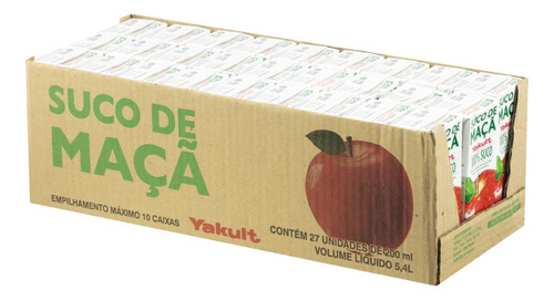 Suco Maçã Yakult Caixa 200ml Com 27 Unidades