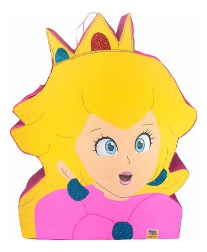 Piñata Peach Princesa Mario Juegos Nintendo Fiesta Artesanal