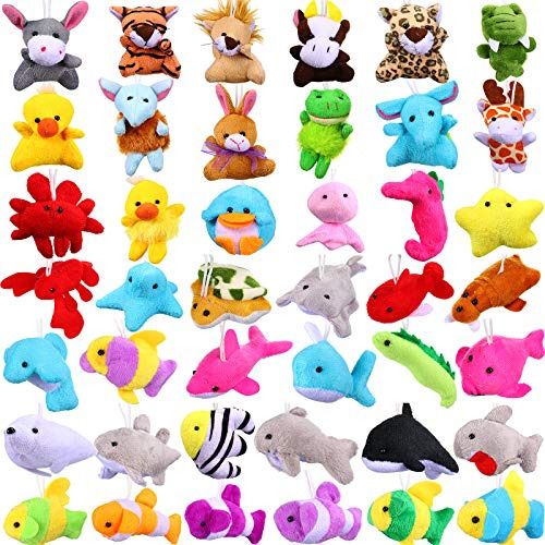 42 Piezas Mini Plush Animal Toys Juego, Cute Small Stuffed A