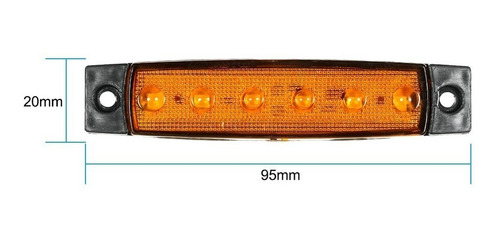 Imagen 2 de 10 de Luz Led Indicadora Lateral Señalizador 24v Camion Trailer