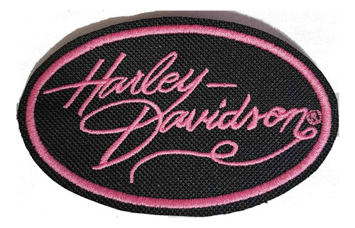 Parche Harley Davidson Bordado (rosado)
