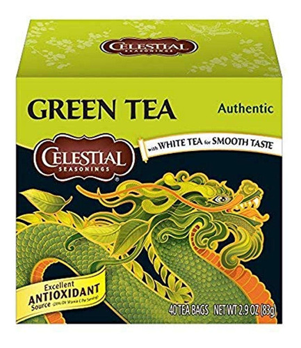 Celestial Seasonings Autenticas Bolsas De Te Verde - 40 Unid