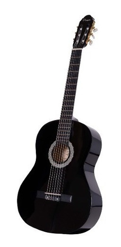 Guitarra Clásica Criolla Parquer Negra Funda Oferta Cuota