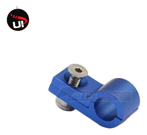 Fixador De Mangueira C/ Porca Travante 3an / An3 - Azul