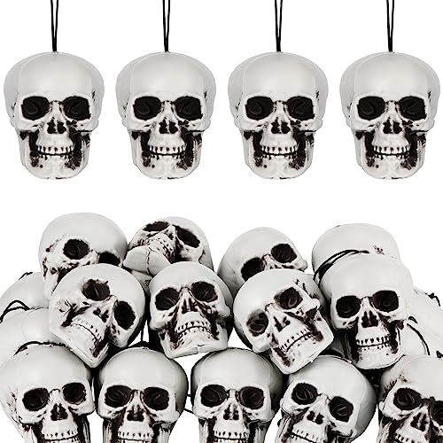 24 Pcs Halloween Cráneo Colgante Árbol Decoración 6l7lz