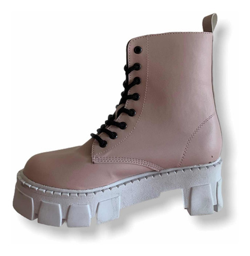Combat Boot Rosa Suela Alta