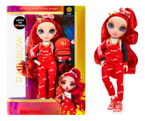 Rainbow High Jr High Ruby Anderson- 9-inch Red Fashion Doll.