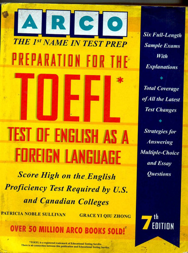 Preparation For The Toefl - Sullivan Y Zhong - Arco