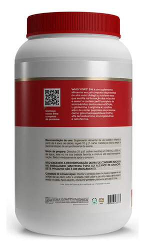 Kit 3 Whey Fort 3w Vitafor Cookies & Cream 900g