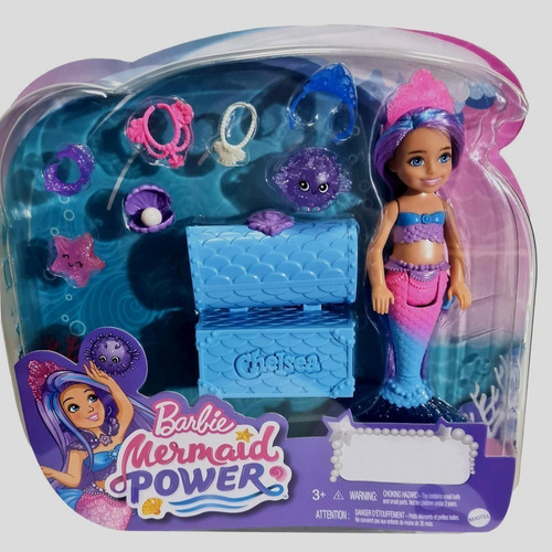 Barbie Mermaid Power Chelsea Cabelo Roxo Mattel Hhg57